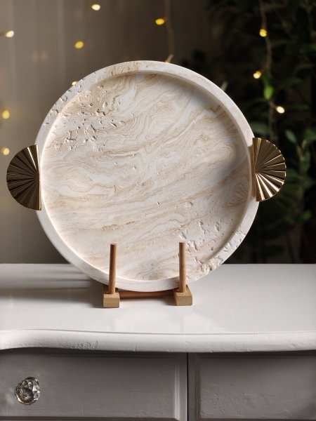 صينية تقديم أو ديكور حجر