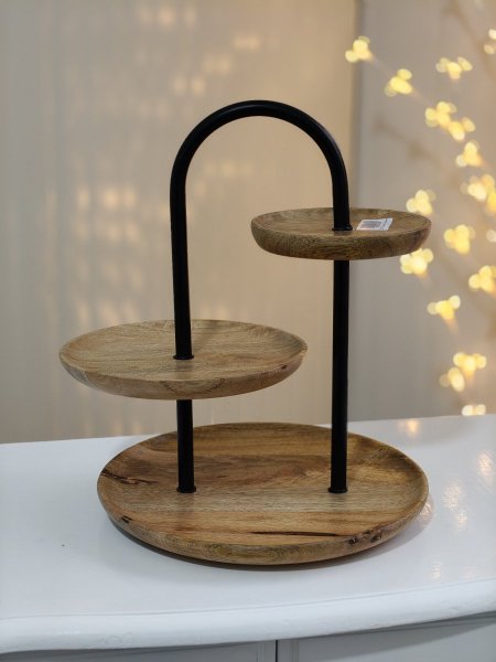 ﺳﻠﺔ ﺣﻼ ﺧﺸﺐ 3 ﻃﺒﻘﺎت