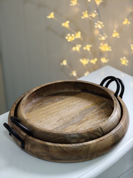 طقم صواني خشب مانجو 2 حجم