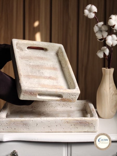 صينية ديكور حجر ثقيل