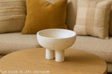 صحن فواكة حجر برجل 20 سم