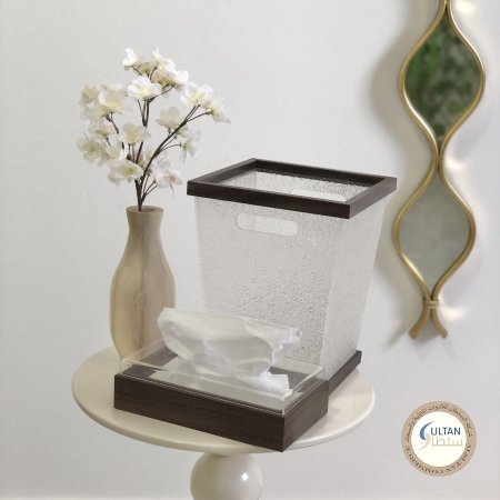 طقم علبة محارم + سلة