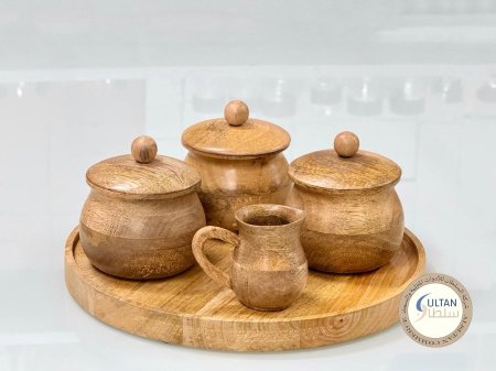 طقم متة خشب مانجو