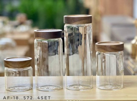 طقم علب زجاجية