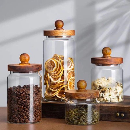 طقم علب بهارات زجاج