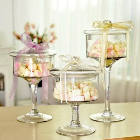 طقم مضايف زجاج 3 قطع