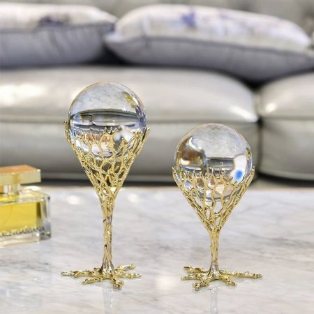 طقم طابة بلور 2 قطعة