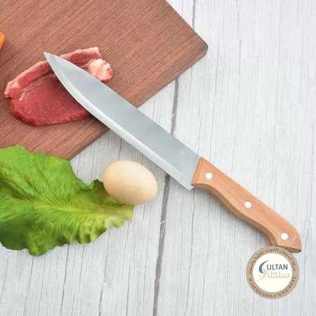 سكينة مطبخ يد خشب