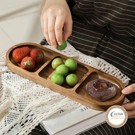 صحن خشب مقسم