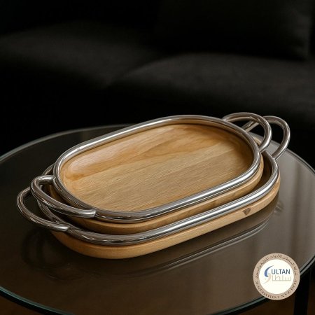 طقم صواني خشب مانجو 2 قطعة