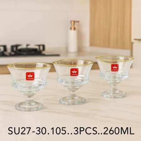 طقم كاسات ايسكريم ثقيل